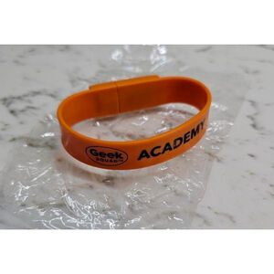 Geek Squad Orange 2GB USB Flash Drive Bracelet One Size